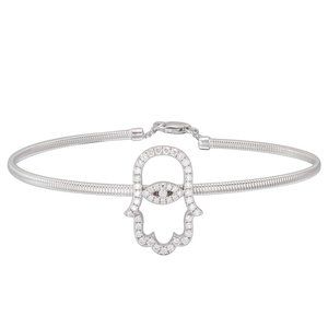 Bangle in White Gold with Brilliant Diamonds